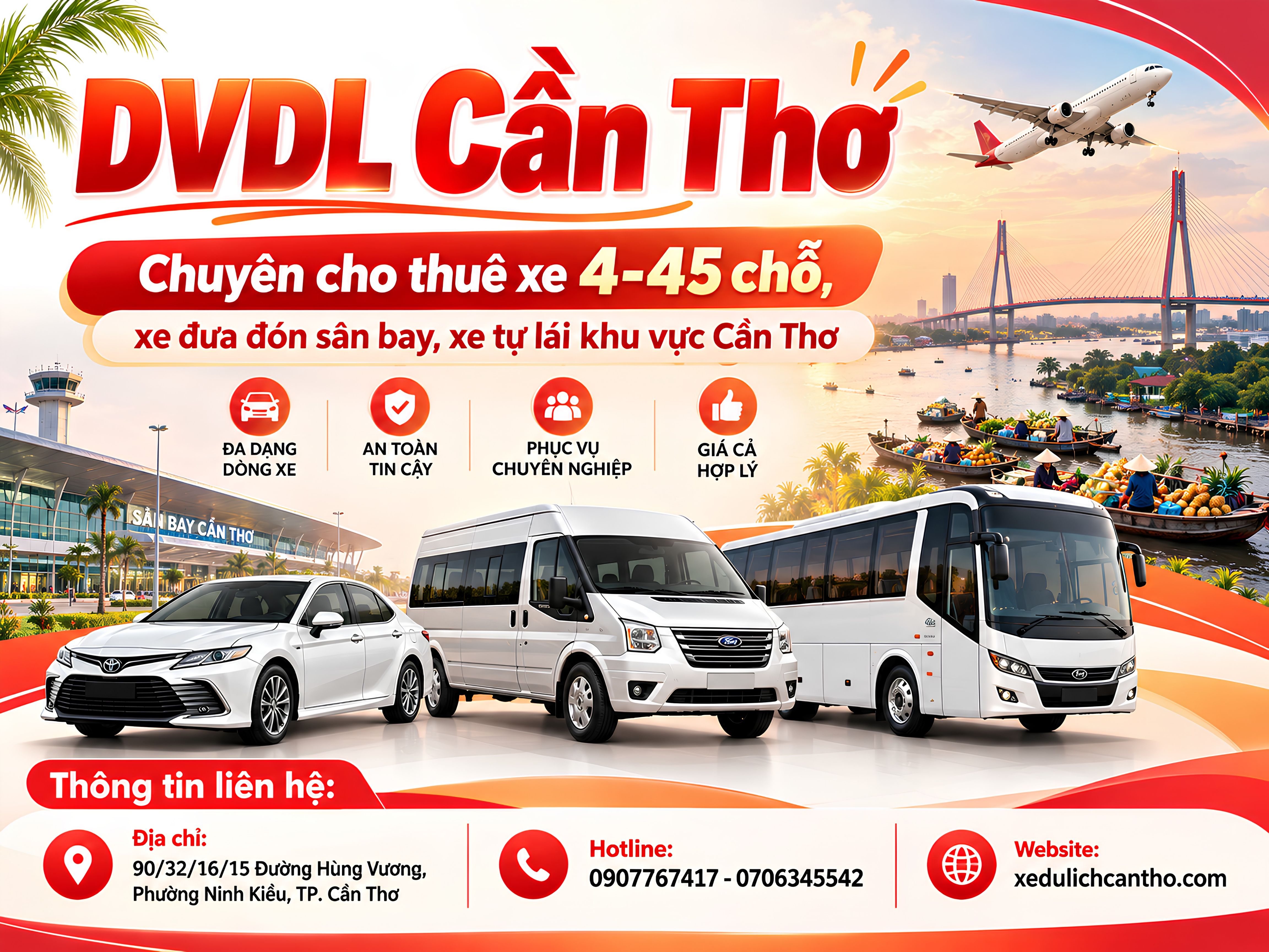 Về Xe Du Lịch Cần Thơ – Giới Thiệu Thương Hiệu Và Dịch Vụ Thuê Xe Du Lịch