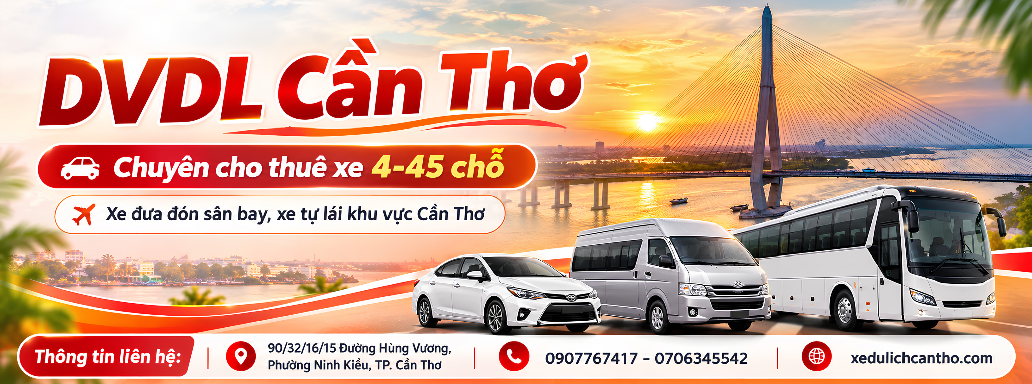 Về Xe Du Lịch Cần Thơ – Dịch Vụ Thuê Xe Du Lịch