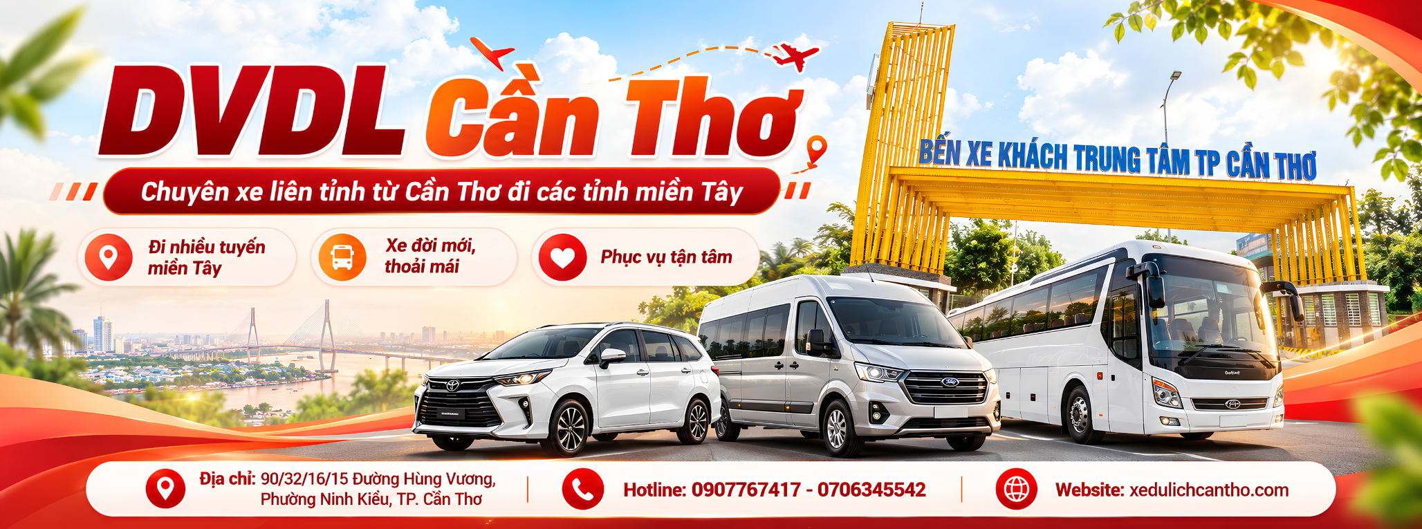 Về Xe Du Lịch Cần Thơ – Dịch Vụ Thuê Xe Du Lịch